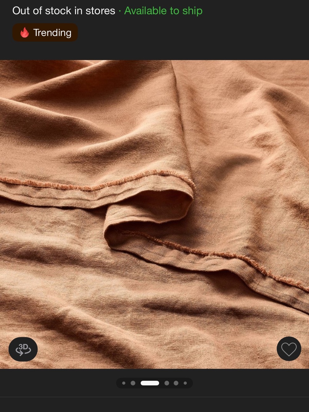 Soft Tan 100 percent linen Sheet Set - Everyday Comfort - Picture 4 of 5